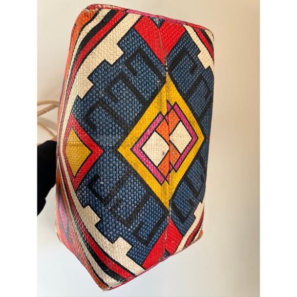 Mossimo 100% Paper Tote Bag Bold Geometric Design - OS - Picture 7 of 9